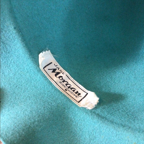 Cute Woman’s JANE MORGAN Teal/Green Felt Hat - Picture 6 of 10